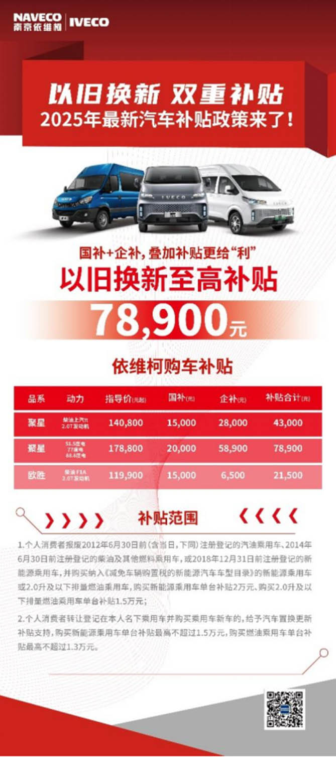 新年就要passion！依维柯春节热卖，换新补贴至高78900元